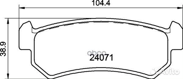 Колодки тормозные дисковые зад NP6045 nissh