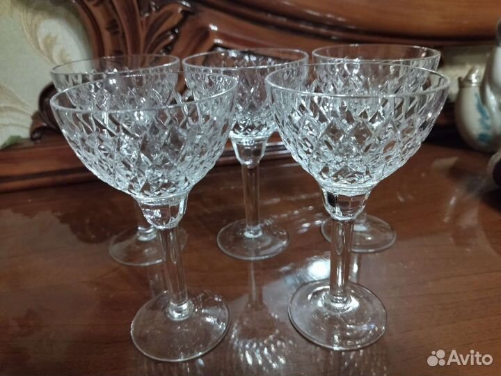 Фужеры Ромбовая сетка лзхс хрусталь СССР