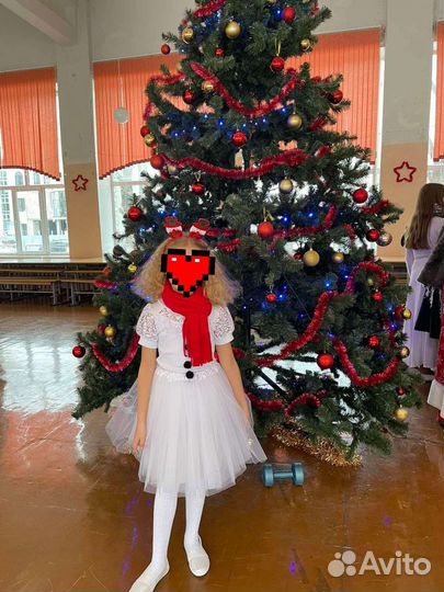 Новогодний костюм для девочки размер 128 134
