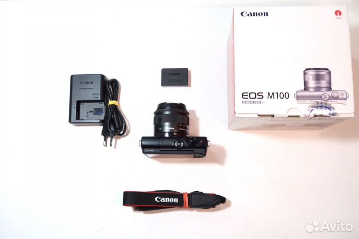 Фотоаппарат Canon eos m100 +15-45 IS STM (24мп)