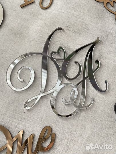 Свадебный зеркальный топпер да