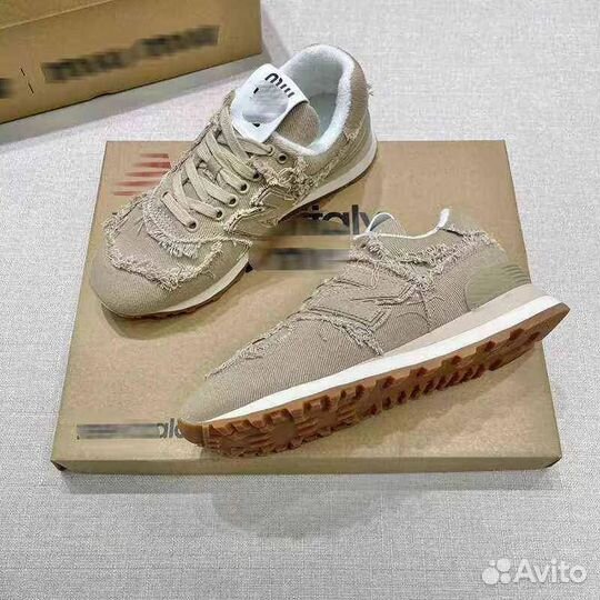 Кроссовки NEW balance 574 X MIU MIU beige 36 41