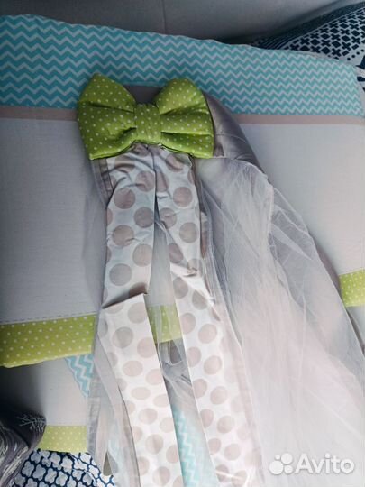 Бортики в кроватку + балдахин