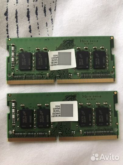 Sodimm Kingston 16 gb (8x2) ddr4 2666 мгц