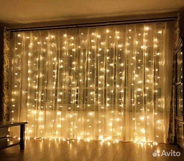 Гирлянда штора 3*3 и удлинители