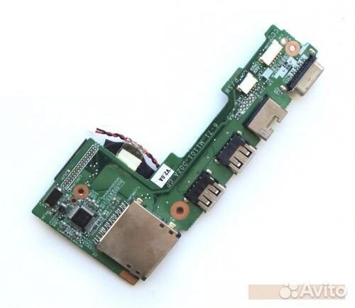 Плата VGA/LAN/CR/USB разъёмов для нетбука Clevo M1