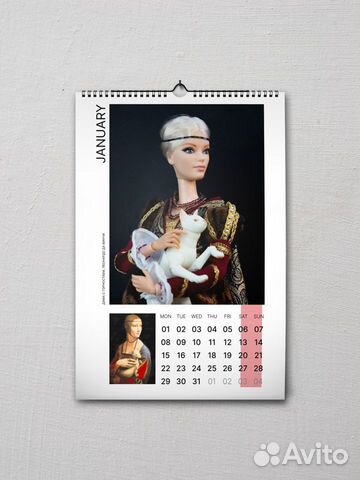 Настенный календарь 2024 Барби галлерея искусств объявление продам