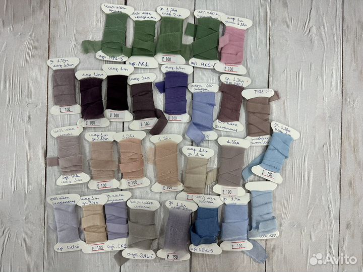 Шелковые ленты 100 шелк