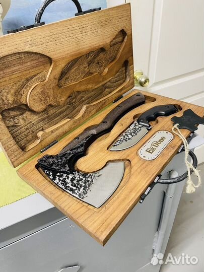 Набор подарочный мужской топор нож