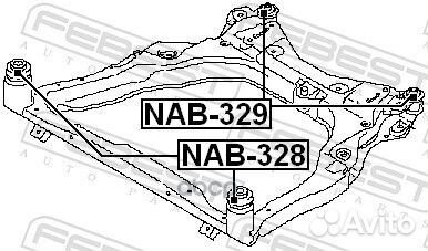 Сайлентблок подрамника зад прав/лев NAB329