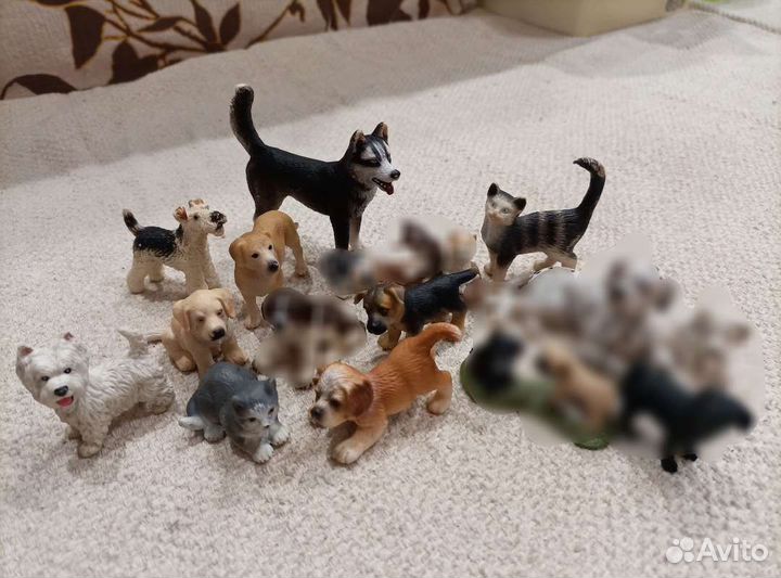 Schleich procon bullyland Safari ltd собаки кошки