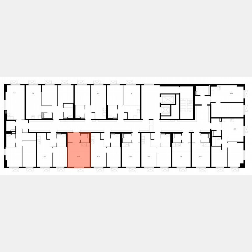 Квартира-студия, 23,5 м², 2/15 эт.