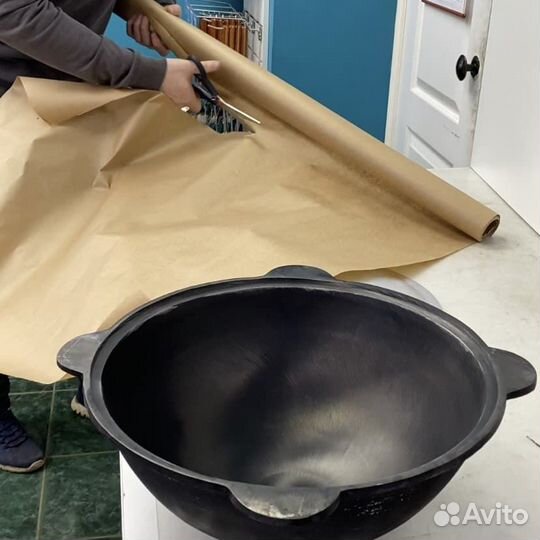 Казан чугунный 8л премиум Наманган + крышка