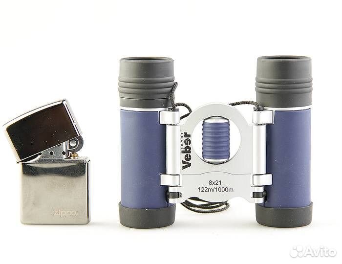 Бинокль Veber Sport new бн 821 черный/синий/сереб