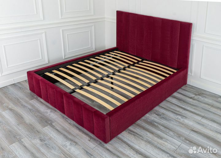 Кровать с подъемным механизмом 160х200 бордо