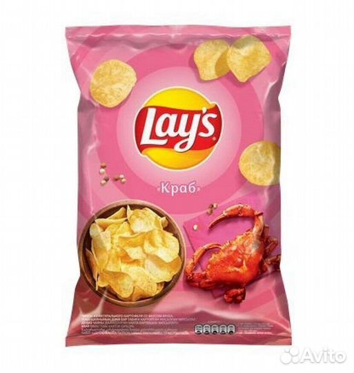Чипсы картофельные Лейс (lays) Краб 140г