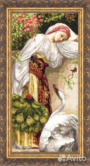Золотое руно, картина Девушка с лебедем чм-008