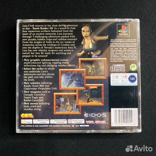 Игра PS1 лицензия Tomb Raider III