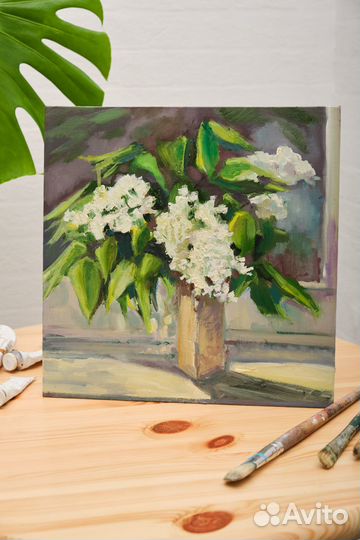 Черемуха. Картина Маслом На Холсте 30х30