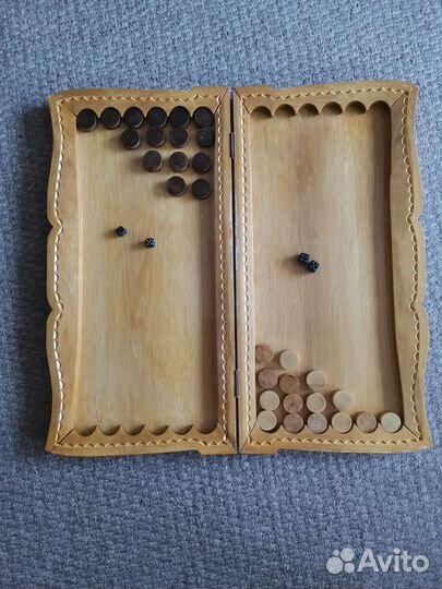 Нарды большие, ручной работы, резные, новые