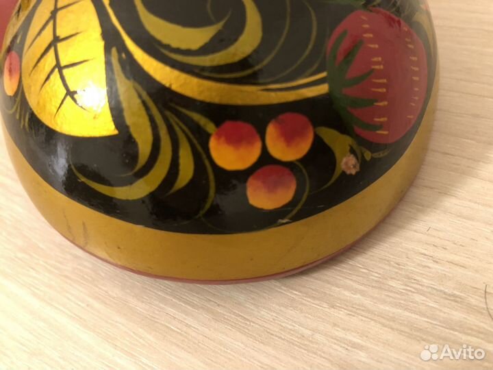 Половник (ложка) деревянный хохлома