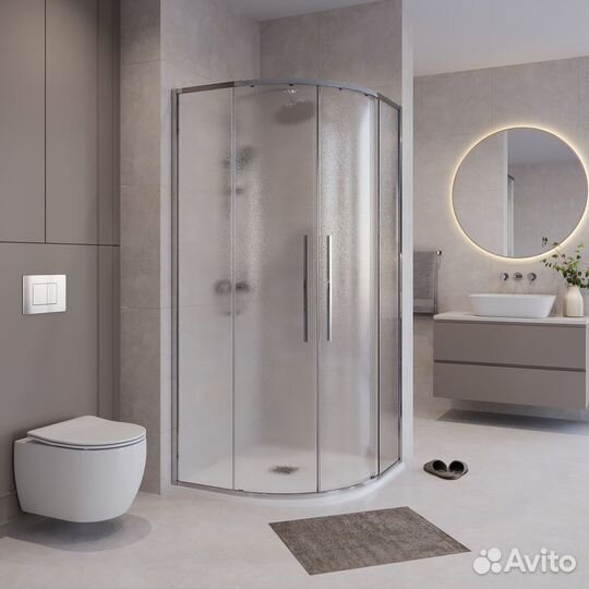 Душевой уголок Niagara Nova NG-3627-34 100х100 стекло шиншилла/профиль хром