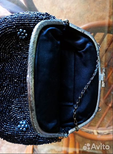 Винтажная театральная сумочка-клатч из бисера.70 г
