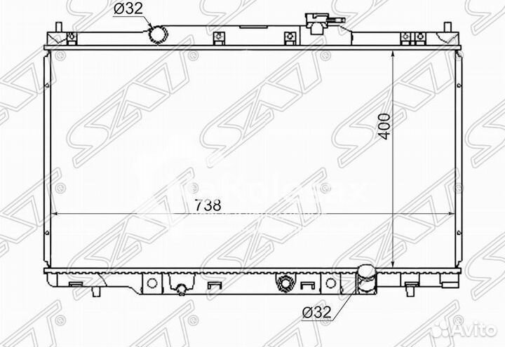 Радиатор honda CR-V 01-06/element 03