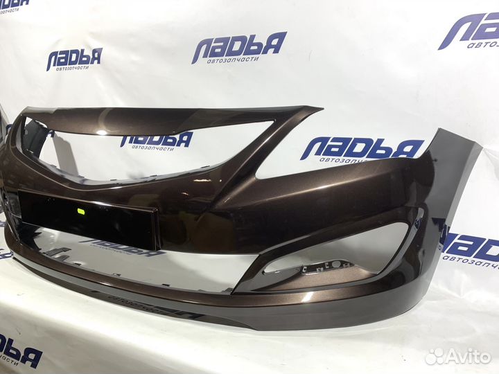 Бампер Hyundai Solaris(14) передний Коричневый (VC