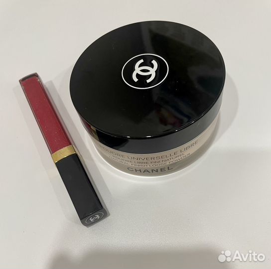 Набор Chanel пудра рассыпчатая и блеск для губ