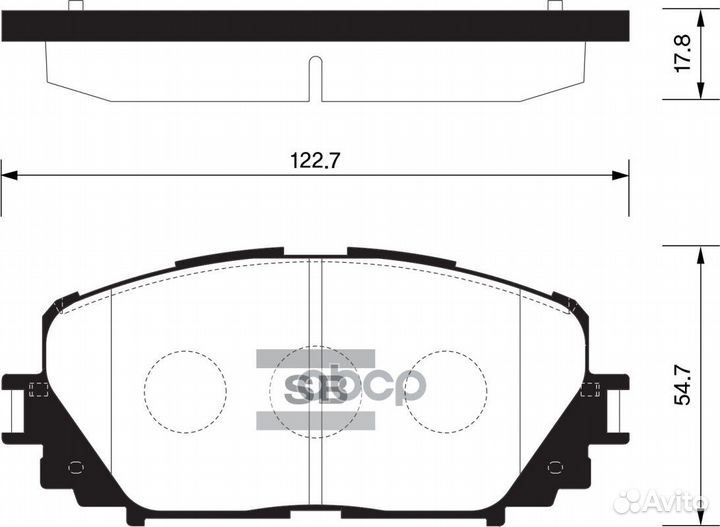 SP1588 колодки дисковые передние Toyota Yaris