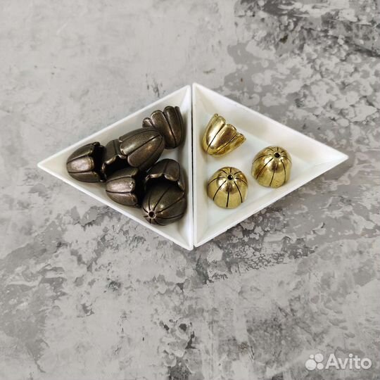 Колпачки крупные для бисерных жгутов/украшений