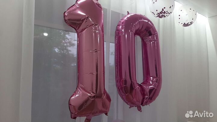 Шары цифры 10 лет