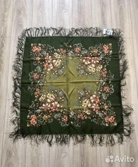 Новый Павловопосадский платок 100 шерсть