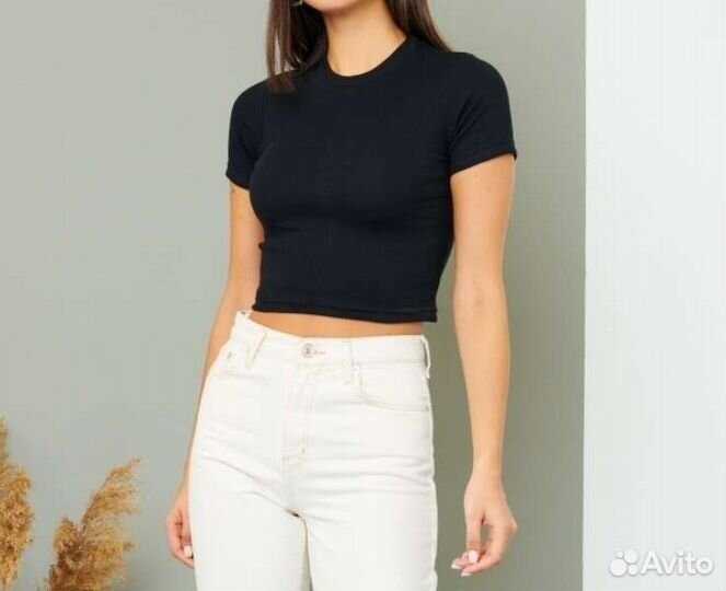 Топ, футболка укороченная женская