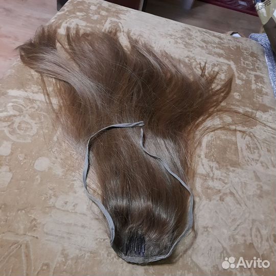 Хвост из натуральных волос