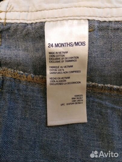 Сарафан джинсовый oshkosh на 2 года