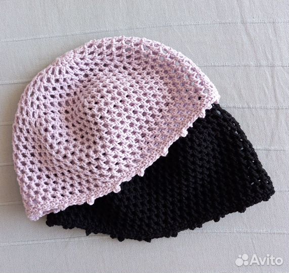 Вязаная шапочка сетка, отправка почтой