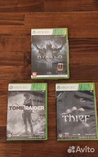 Игры xbox 360 Diablo, Tomb Raider, Thief