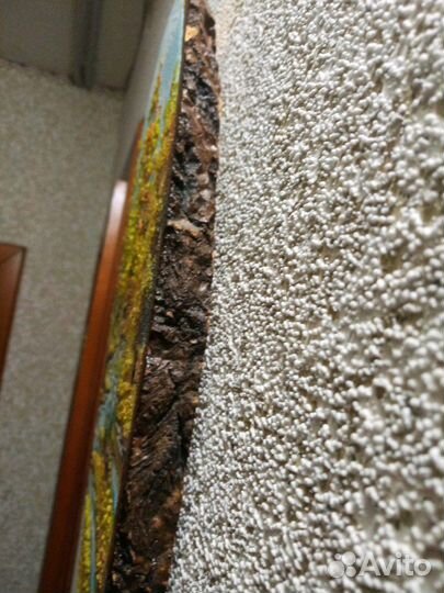 Картина на срезе дерева, 42х18