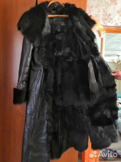Дубленка натуральная женская 46 48 длинная