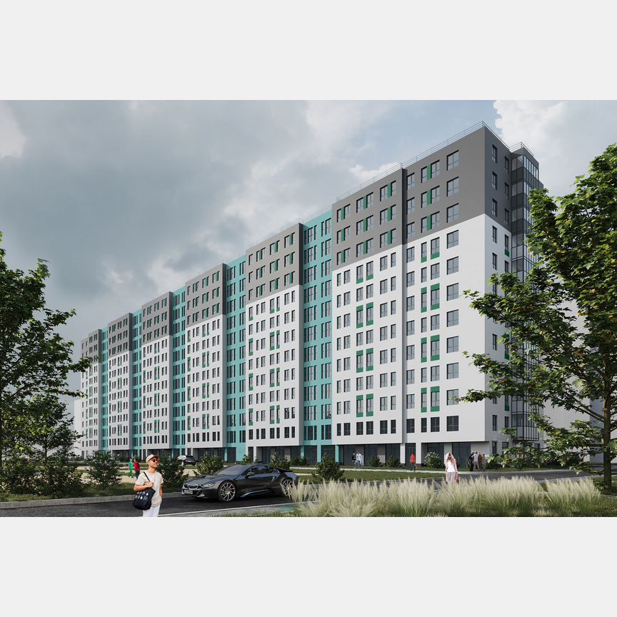 2-к. квартира, 52 м², 2/12 эт.