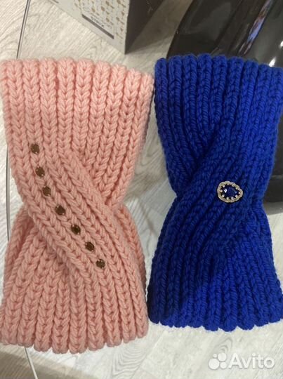 Повязка на голову вязаная