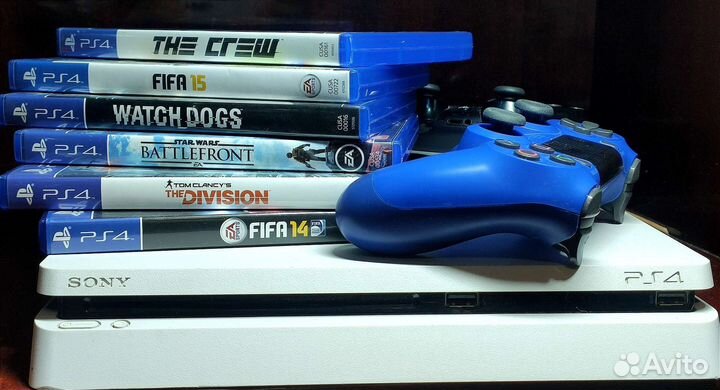Приставка Sony PS4 Slim Идеал, игры, диски