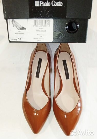 Лодочки 35 из натуральной кожи, Paolo Conte