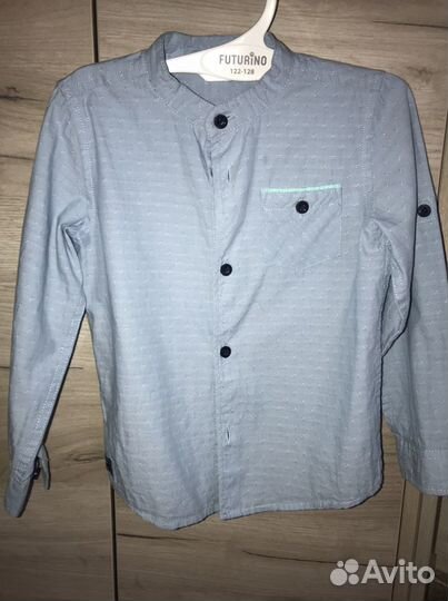 Много рубашек 90-116 см