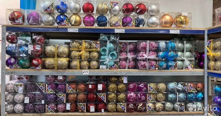Елочные игрушки в большом количестве новые