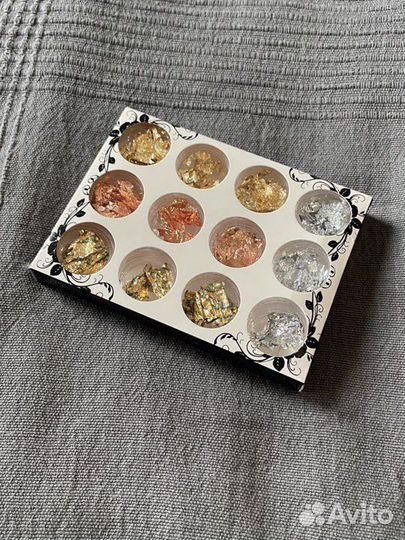 Золото серебро поталь для ногтей ногтевой декор