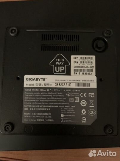 Неттоп компьютер Gigabyte Brix 3150