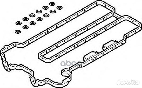 Комплект прокладок крышки клапанов opel agila 0